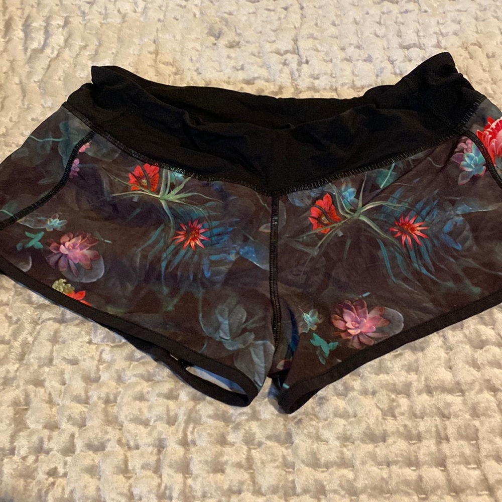 Lined floral shirt size 8 with 2 inch inseam